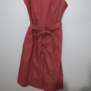 NWT GAP Rose-colored denim Midi Dress